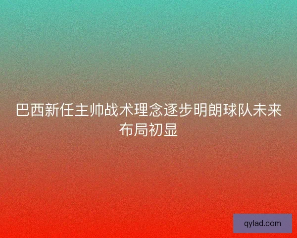 巴西新任主帅战术理念逐步明朗球队未来布局初显